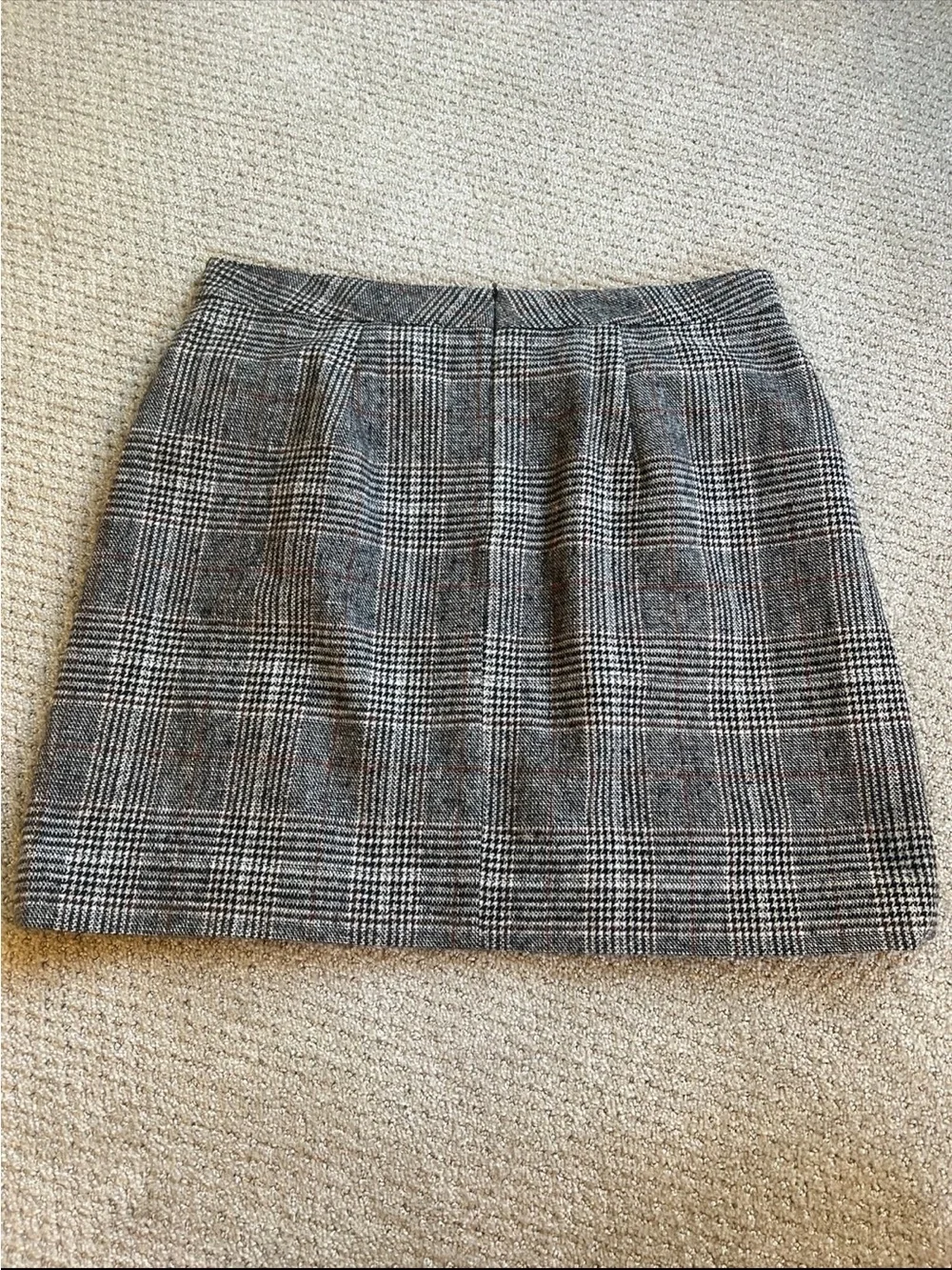 bagatelle Plaid Mini Skirt with Brown Piping